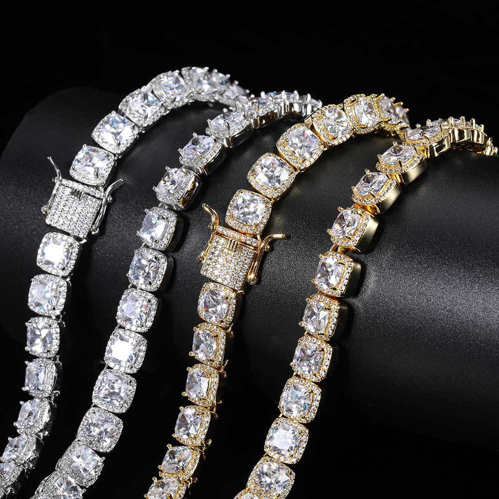 Diamond Chain Hip Hop Bracelet Simple Copper Inlaid Square - NextthinkShop0CJSL150094904DW0