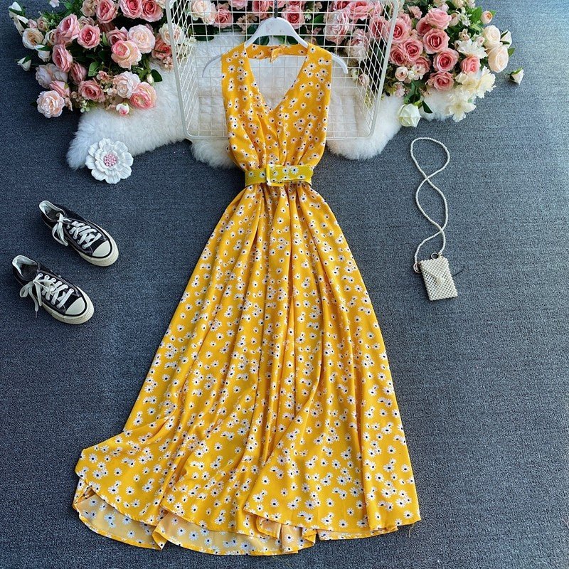 Floral Halter V Chiffon Dress - NextthinkShop0CJLY203228402BY0