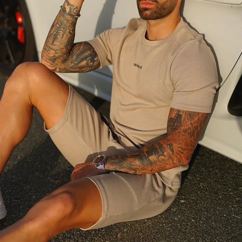Men's Fashion Casual T-shirt Shorts Sports Suit - NextthinkShop0CJTW180429419SH0
