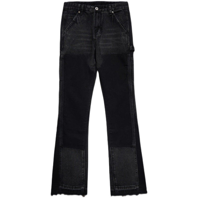 Micro Flared Patchwork Raw Edge Jeans - NextthinkShop0CJNZ183287805EV0