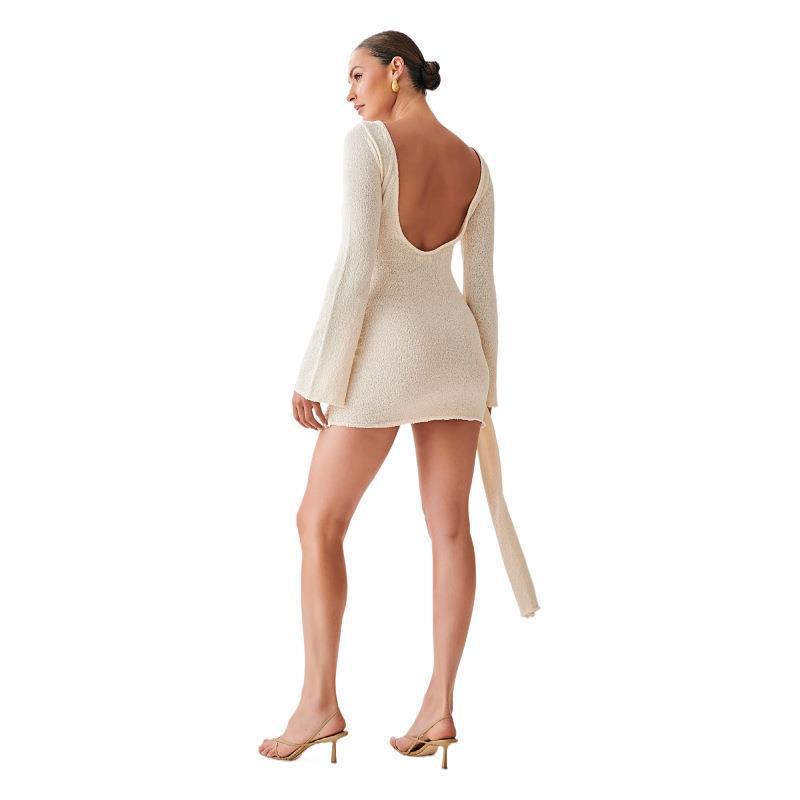 Modieuze gebreide jurk korte rok voor dames - NextthinkShop0CJLY206270109IR0