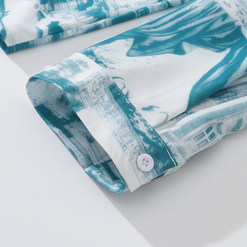 Nextthink Casual Printed Long Sleeve Shirt - NextthinkShop0CJQB154990704DW0