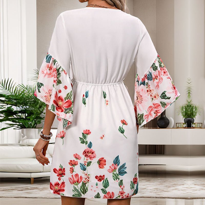 Nextthink Half Sleeve Printing Dress - NextthinkShop0CJLY203302503CX0
