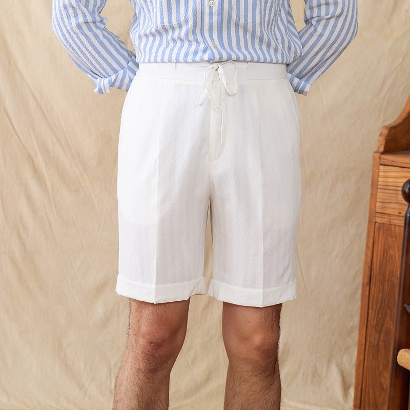 Seersucker shorts met middelhoge taille en elastische taille - NextthinkShop0CJYD205751501AZ0