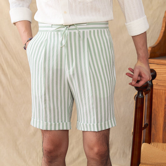 Seersucker shorts met middelhoge taille en elastische taille - NextthinkShop0CJYD205751508HS0