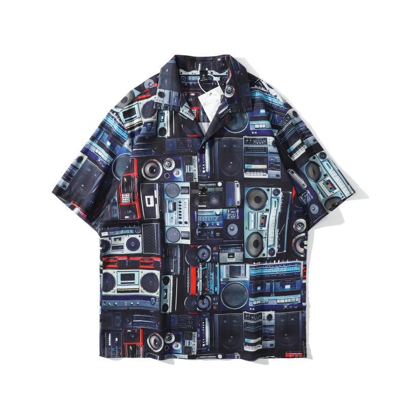 Summer Full Print Short-Sleeved Shirt - NextthinkShop0CJYH113818928BY0