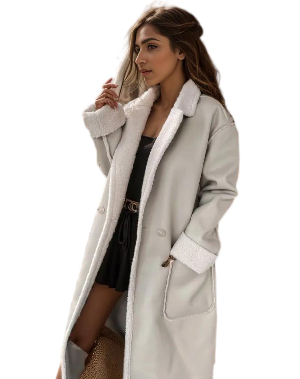 Casual Leather Thickened Trench Coat Loose Fashionable Jacket - NextthinkShop0CJYD195666607GT0