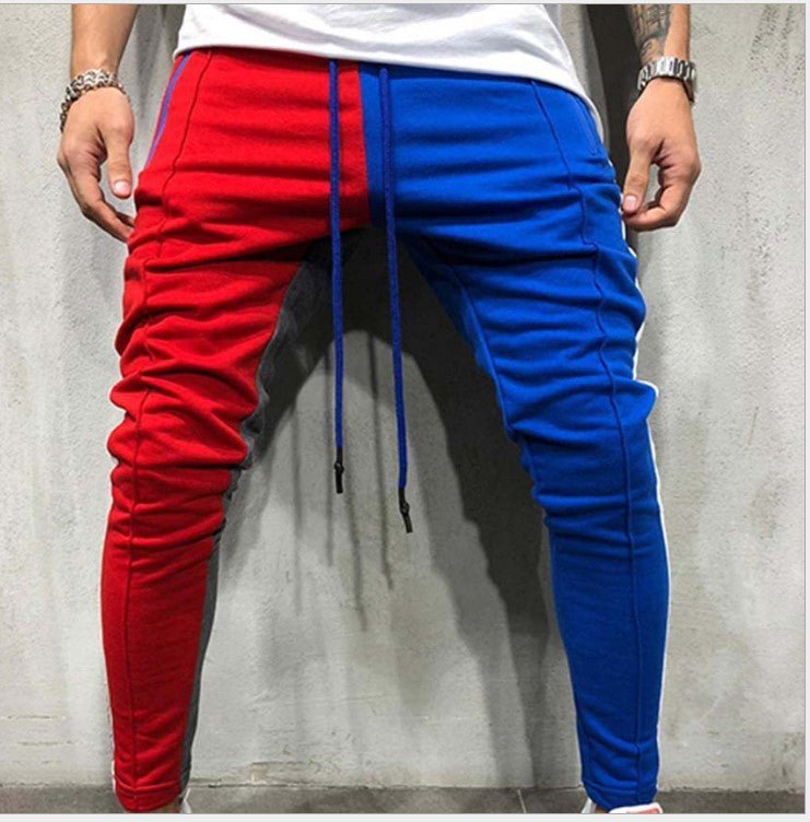 Color Mix Jogger Sweatpants - NextthinkShop0CJNSXZHL00042-Red and blue-L0