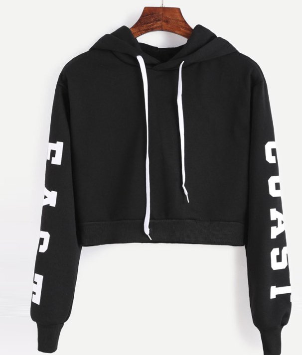 women's black pullover sweatshirt- NextthinkShop