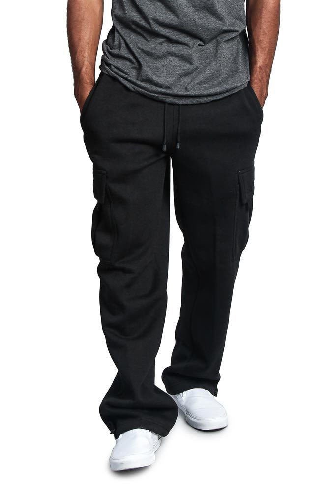 Elastic waist solid color pocket trousers - NextthinkShop0CJNSXZHL00183-Black-3XL0