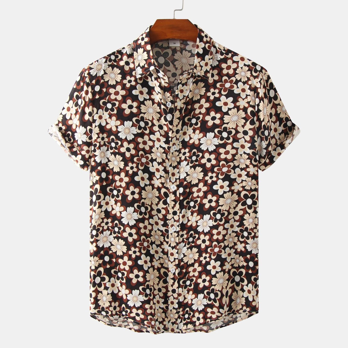 European And American Floral Men's Short-sleeved Shirt - NextthinkShop0CJDS196900619SH0
