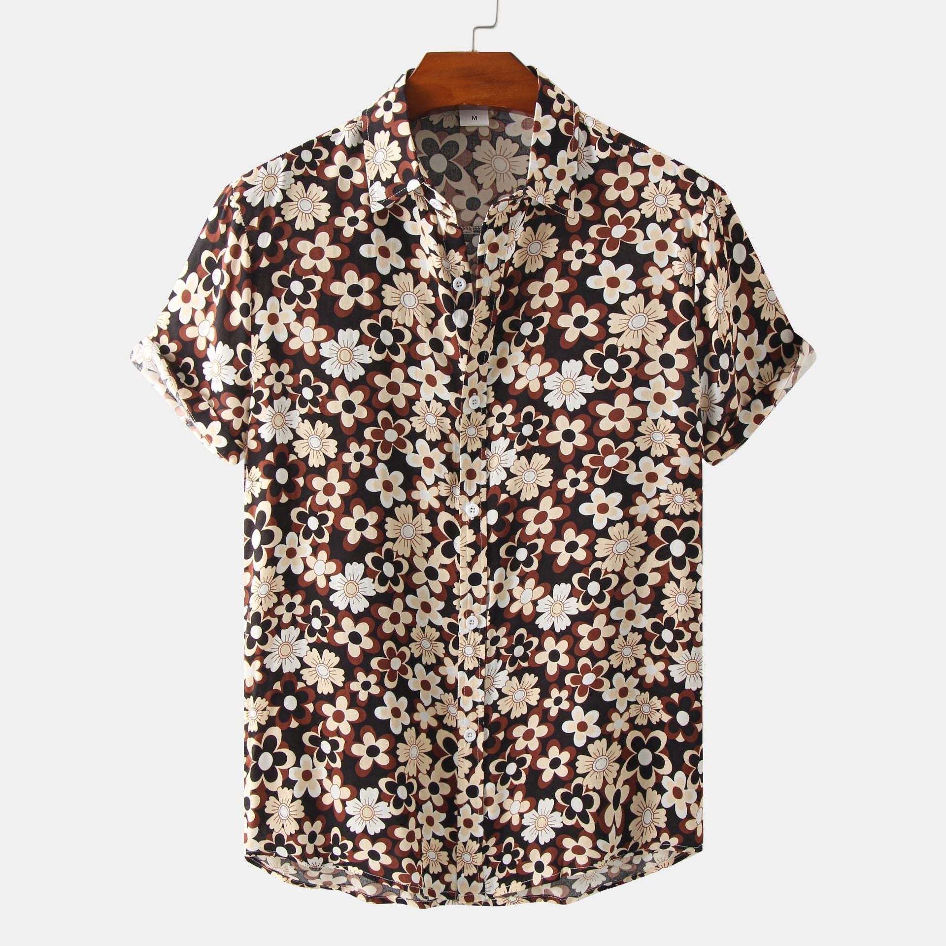 European And American Floral Men's Short-sleeved Shirt - NextthinkShop0CJDS196900619SH0