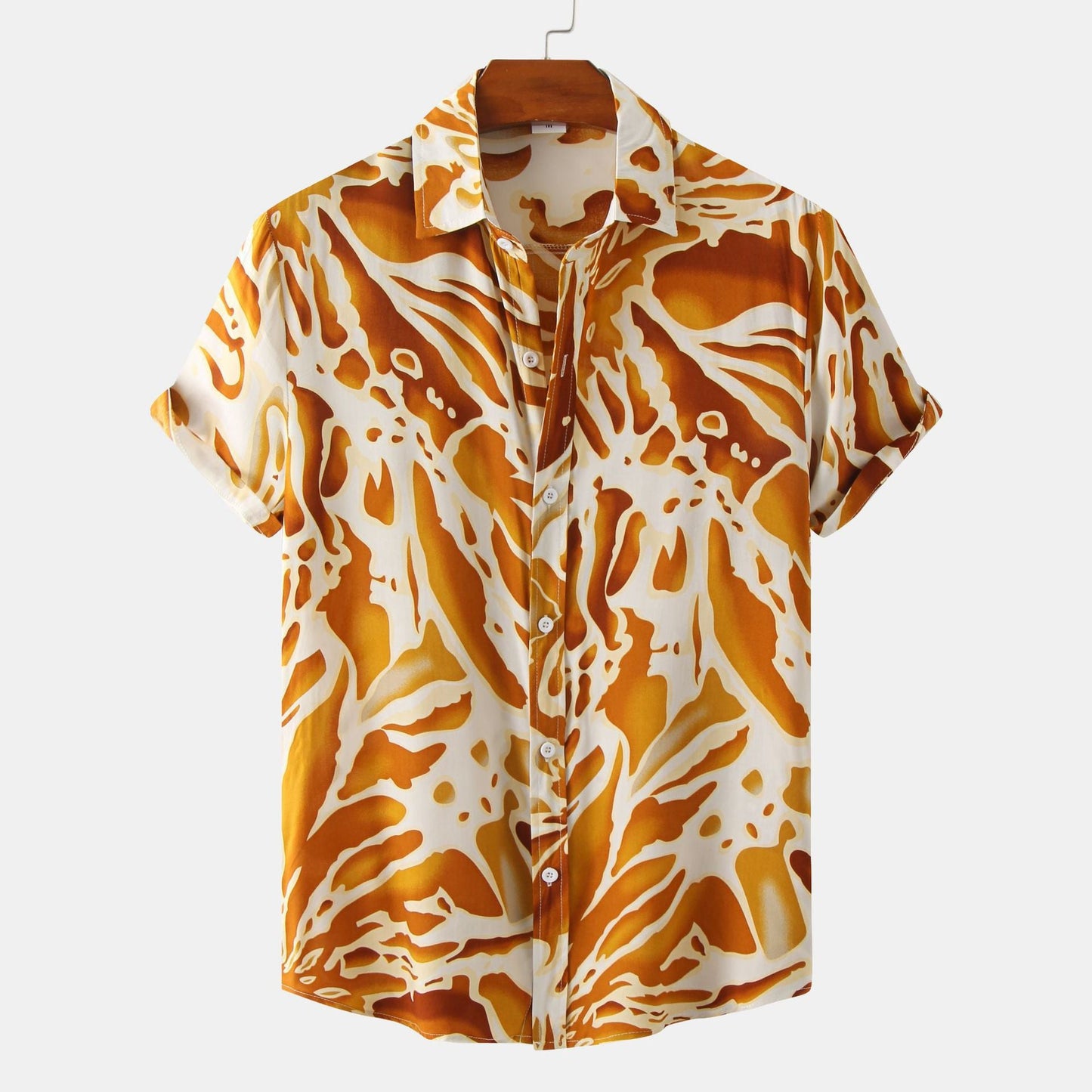 European And American Floral Men's Short-sleeved Shirt - NextthinkShop0CJDS196900634HS0
