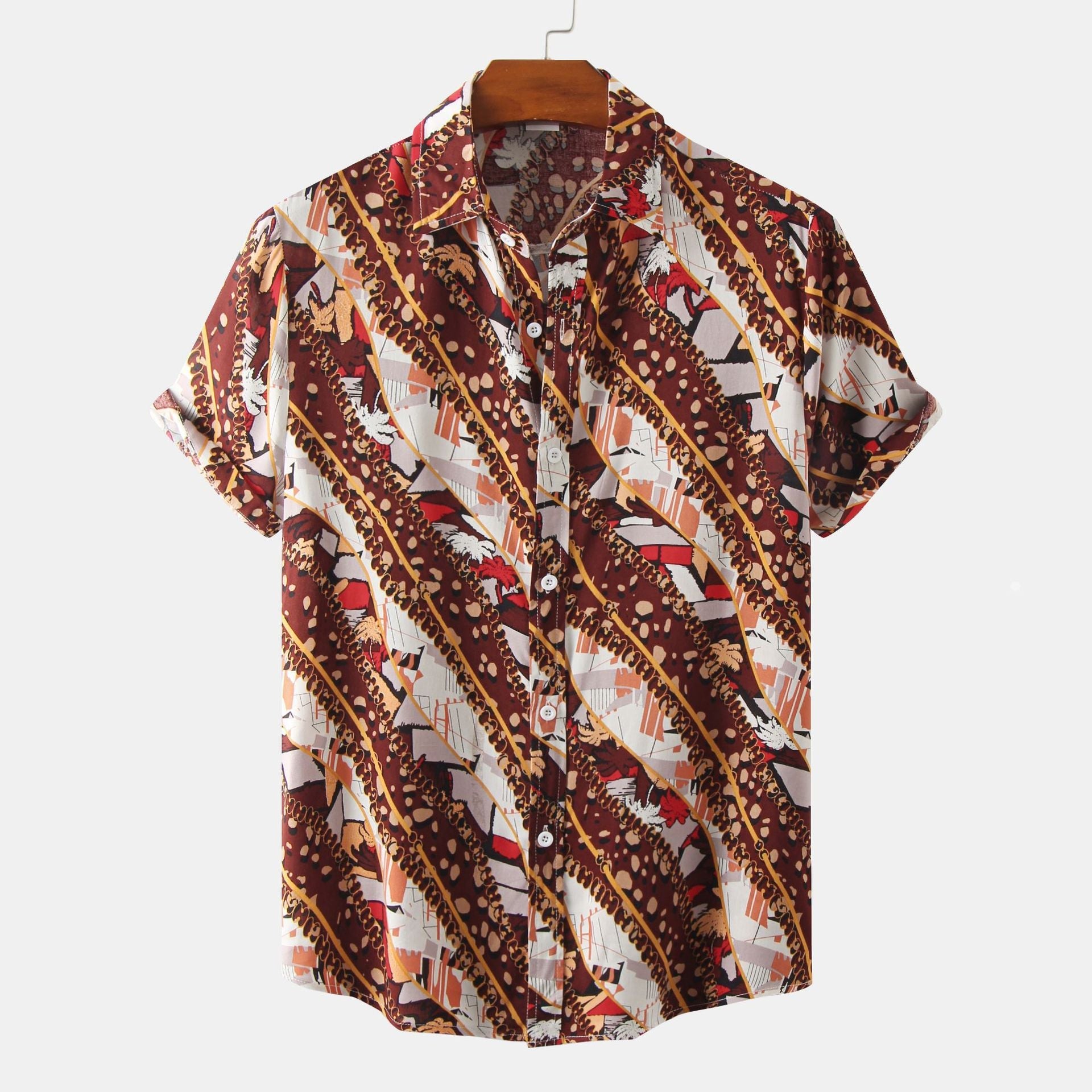 European And American Floral Men's Short-sleeved Shirt - NextthinkShop0CJDS196900644RI0