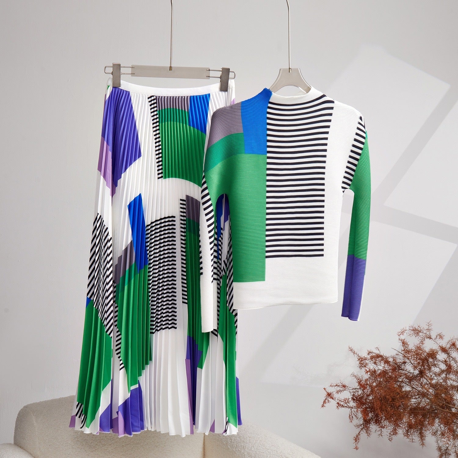 European And American Peplum Top Skirt Two-piece Set - NextthinkShop