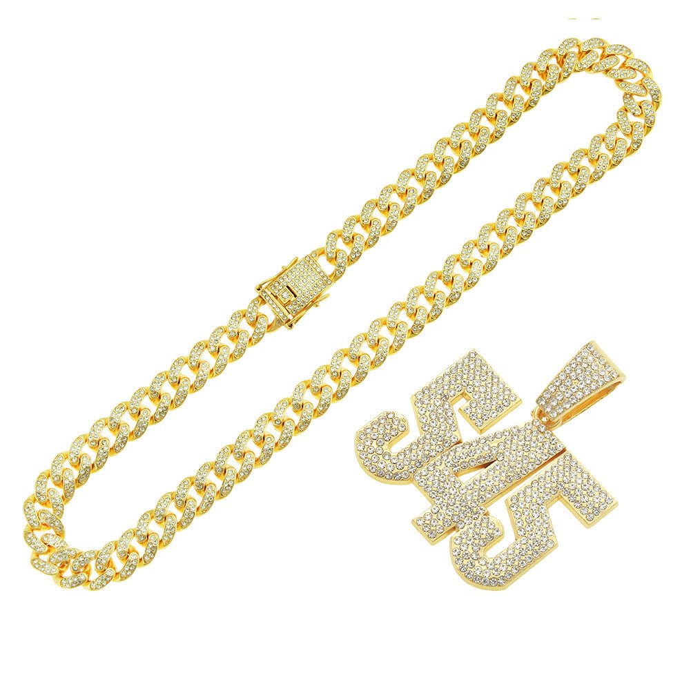 Hip-hop Full Diamond Three-dimensional Number Pendant - NextthinkShop0CJLX172555601AZ0