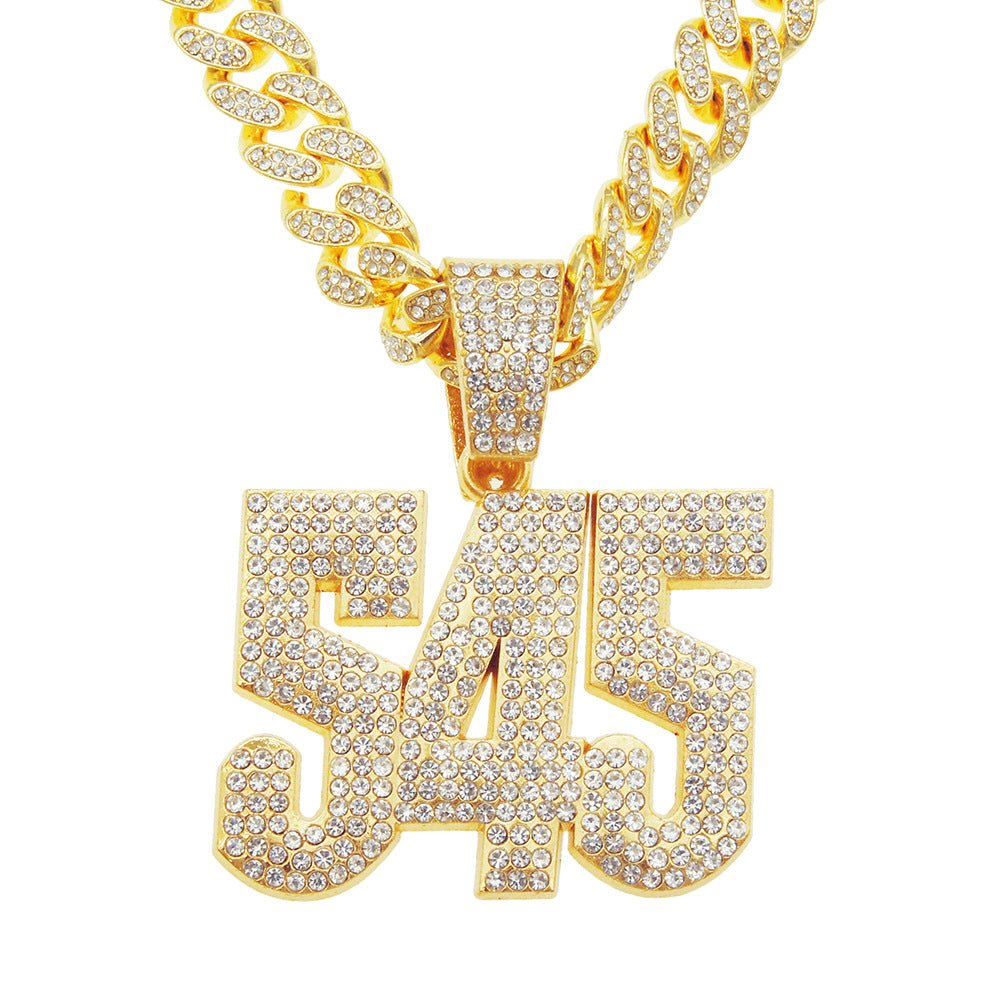 Hip-hop Full Diamond Three-dimensional Number Pendant - NextthinkShop0CJLX172555603CX0