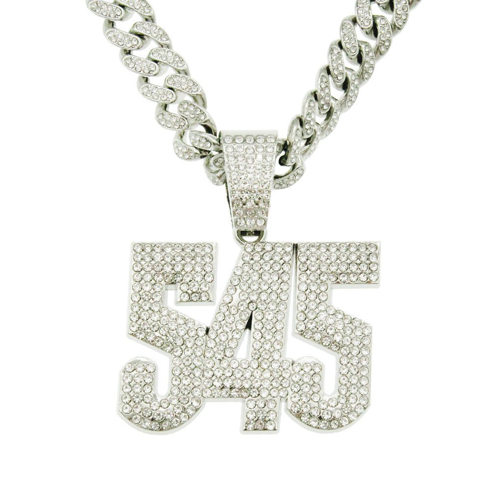 Hip-hop Full Diamond Three-dimensional Number Pendant - NextthinkShop0CJLX172555604DW0