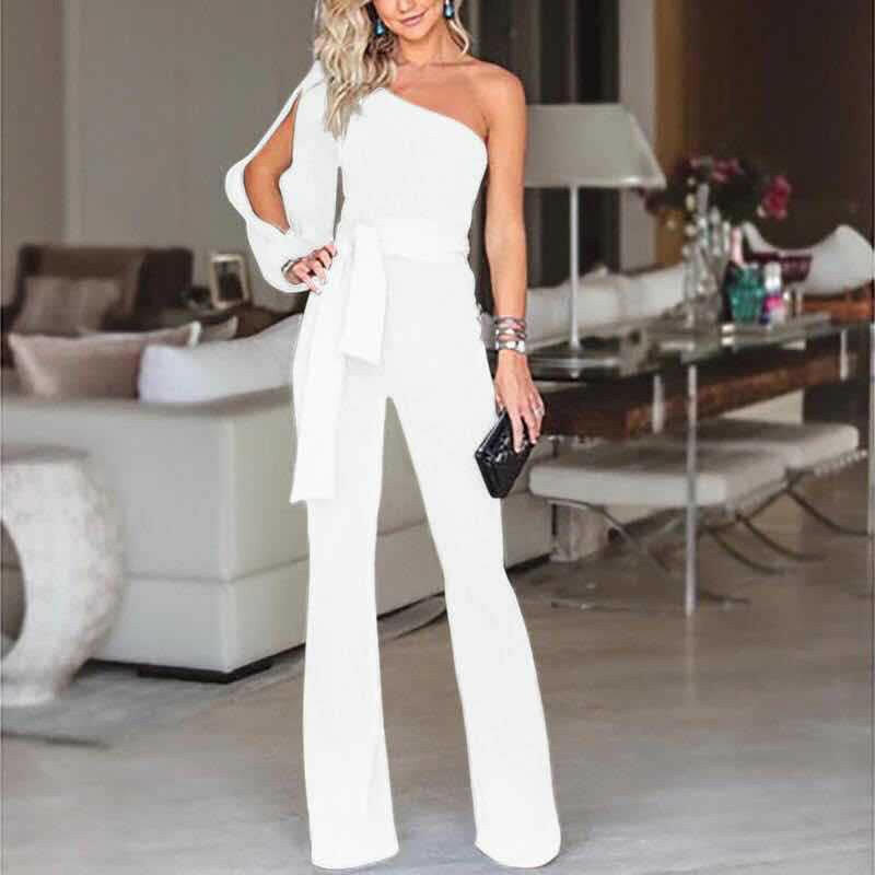 white One Shoulder Jumpsuit – NextthinkShop