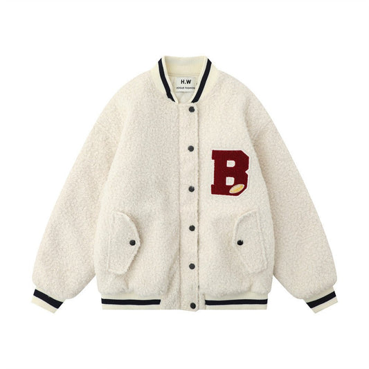 Lamb Wool Baseball Uniform Cotton Clothes Men - NextthinkShop