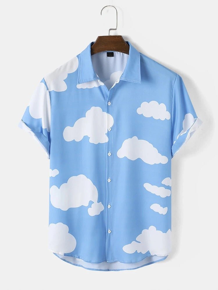 Men's Casual Multi-cloud Short-sleeved Shirt - NextthinkShop0CJDS198532303CX0