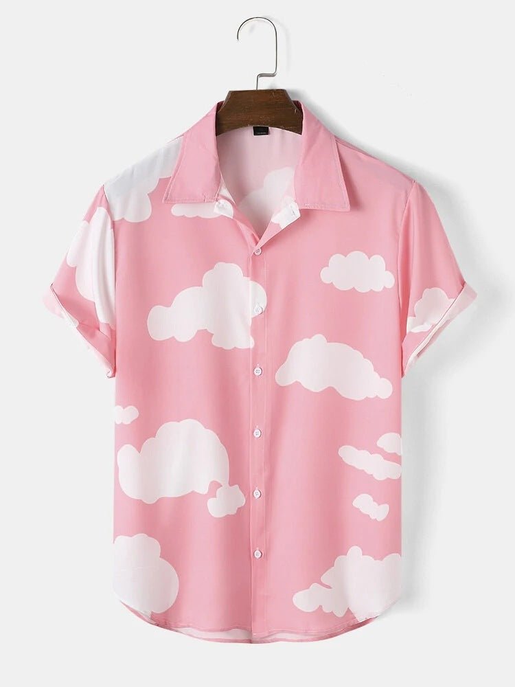 Men's Casual Multi-cloud Short-sleeved Shirt - NextthinkShop0CJDS198532309IR0