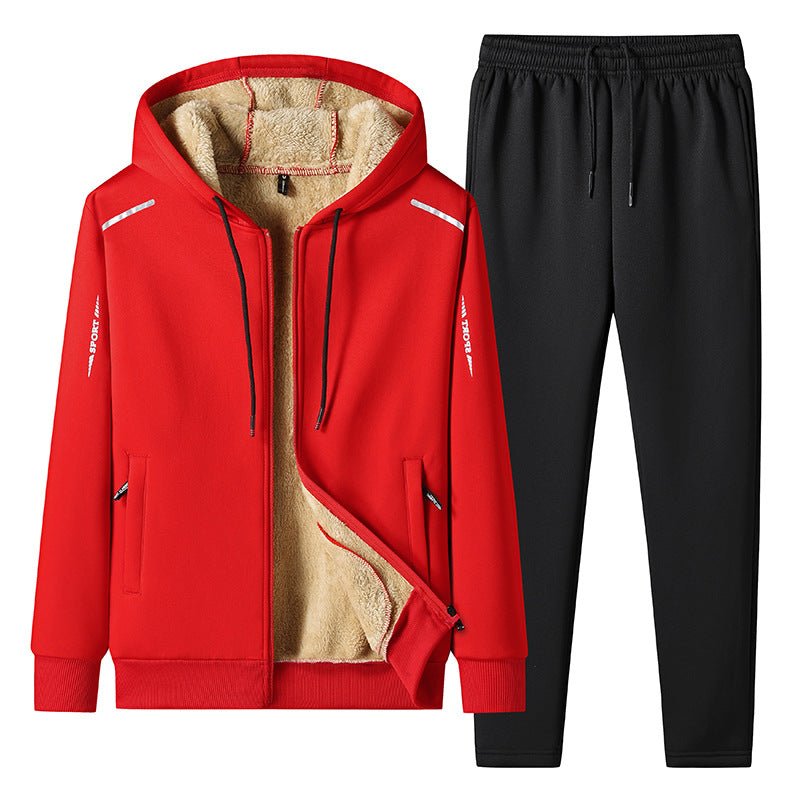 Men's Fashion Big Size Hooded Sweater Two-piece Set - NextthinkShop