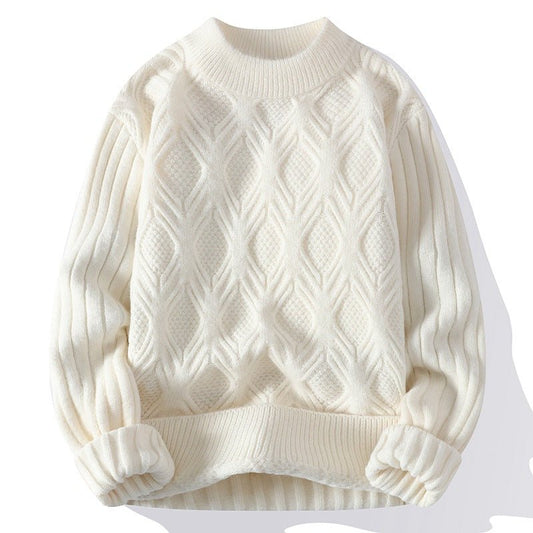 Men's Fashion Casual Solid Color Twisted Sweater - NextthinkShopMen's ClothingCJYD196582904DWMen's Clothing