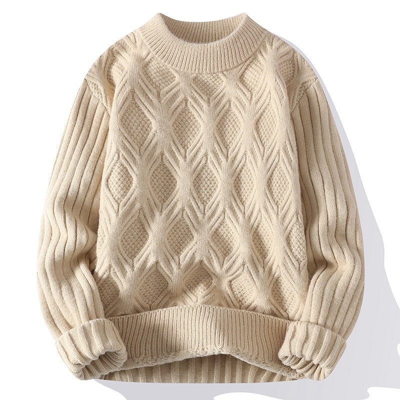 Men's Fashion Casual Solid Color Twisted Sweater - NextthinkShopMen's ClothingCJYD196582914NMMen's Clothing