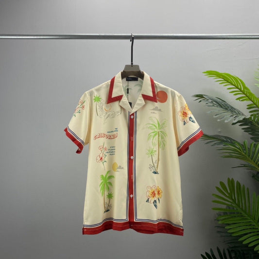 Men's Summer Short-sleeved Printed Shirt - NextthinkShop