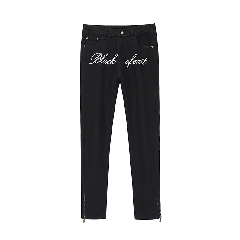 National Trendy Street Retro Embroidery Slit Jeans - NextthinkShop0CJHL141554701AZ0