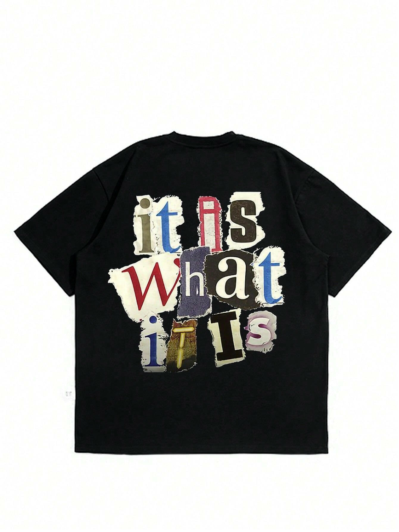 Nextthink Colorful Letter Print Loose Fit T-Shirt - NextthinkShopsm2312306991323768