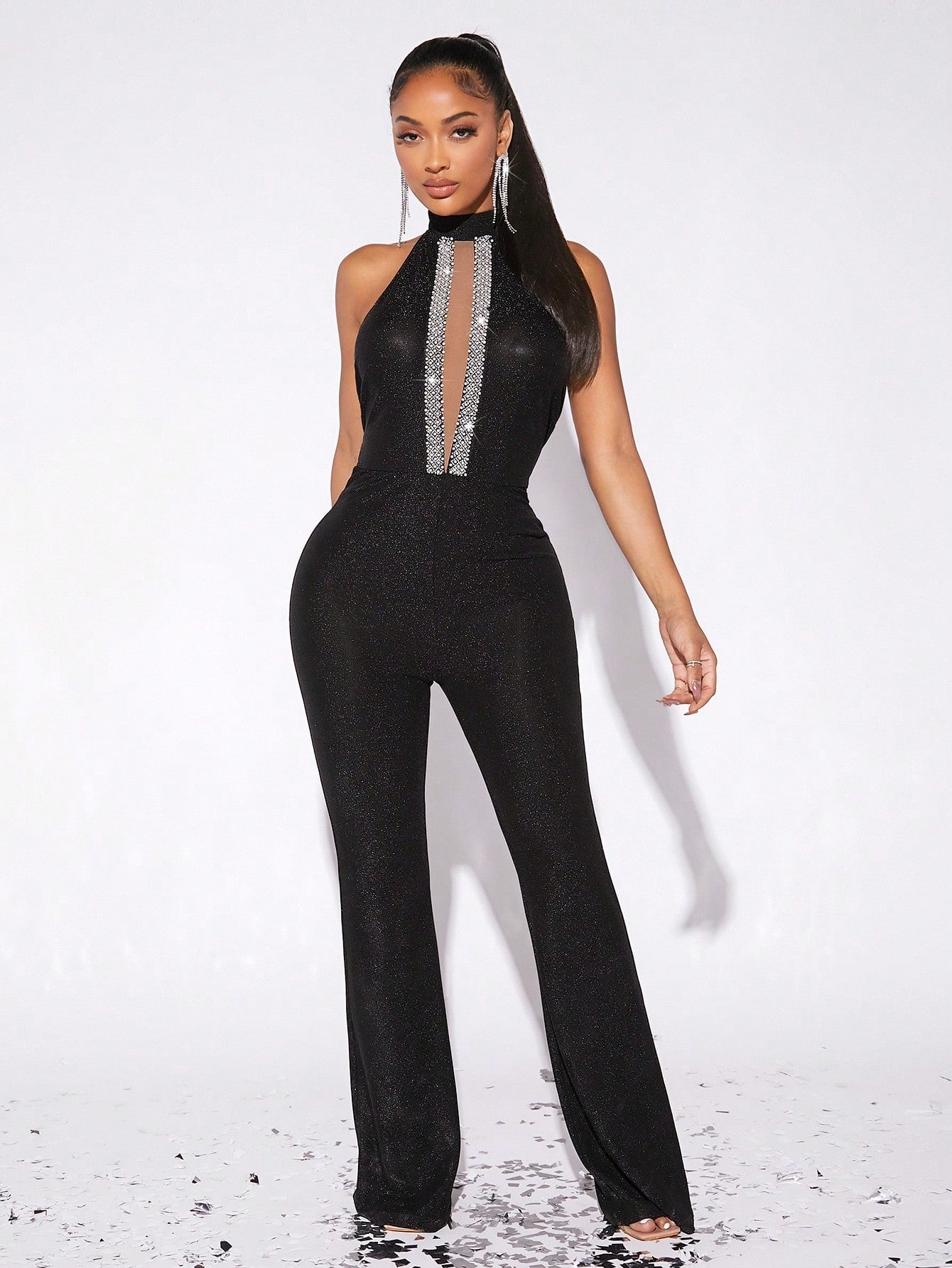 black jumpsuit glitter – NextthinkShop