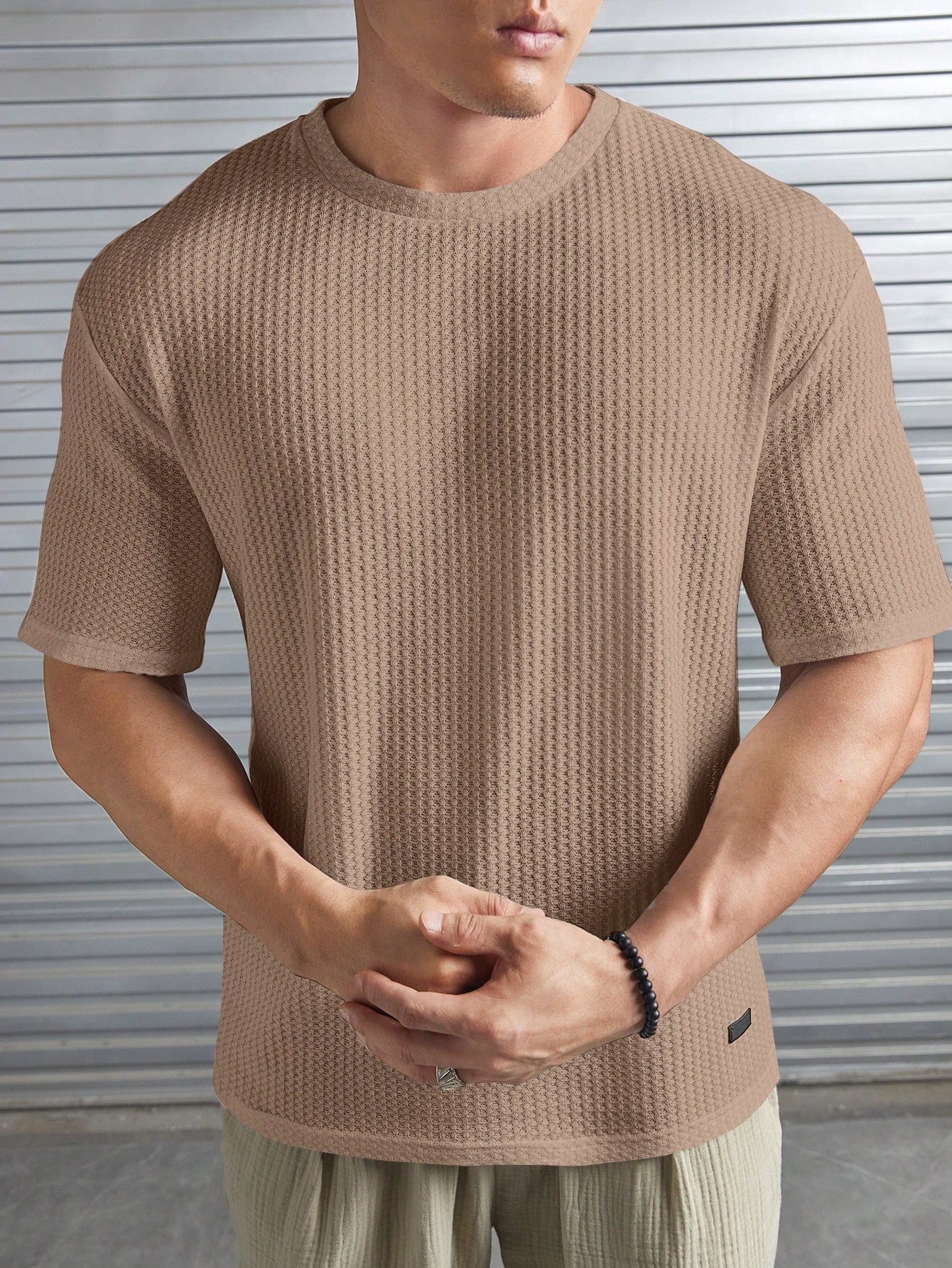 Nextthink Men's Solid Color Waffle-Knit Tee - NextthinkShopsm2303280205061553