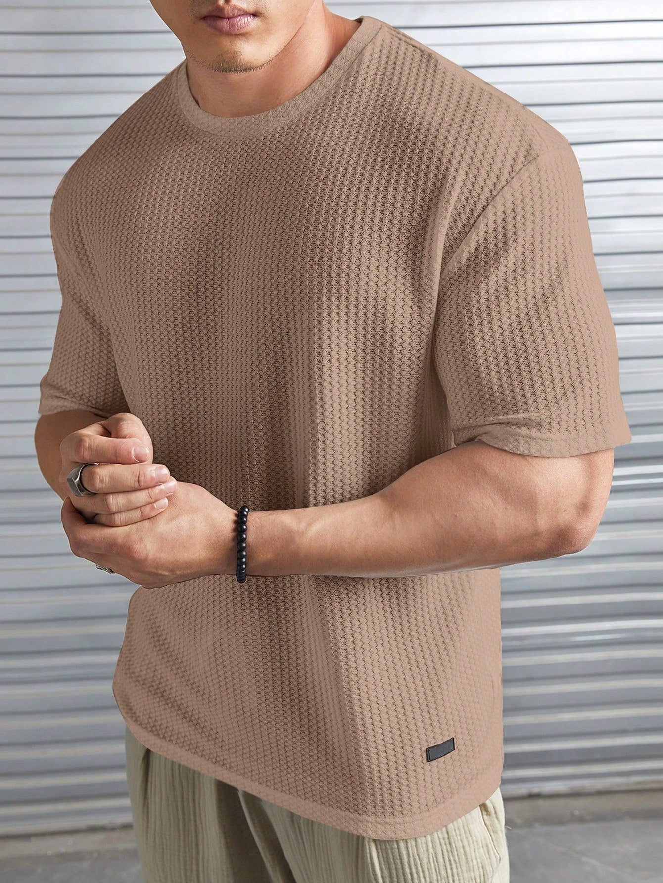 Nextthink Men's Solid Color Waffle-Knit Tee - NextthinkShopsm2303280205061553