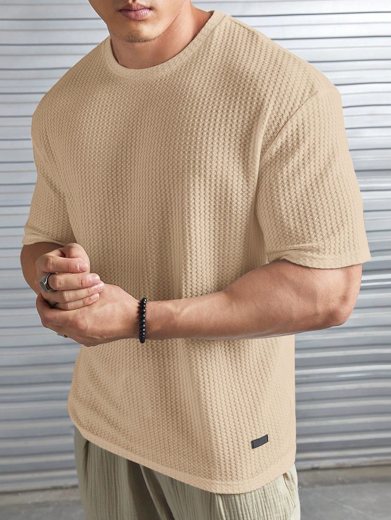 Nextthink Men's Solid Color Waffle-Knit Tee - NextthinkShopsm2303280205061553