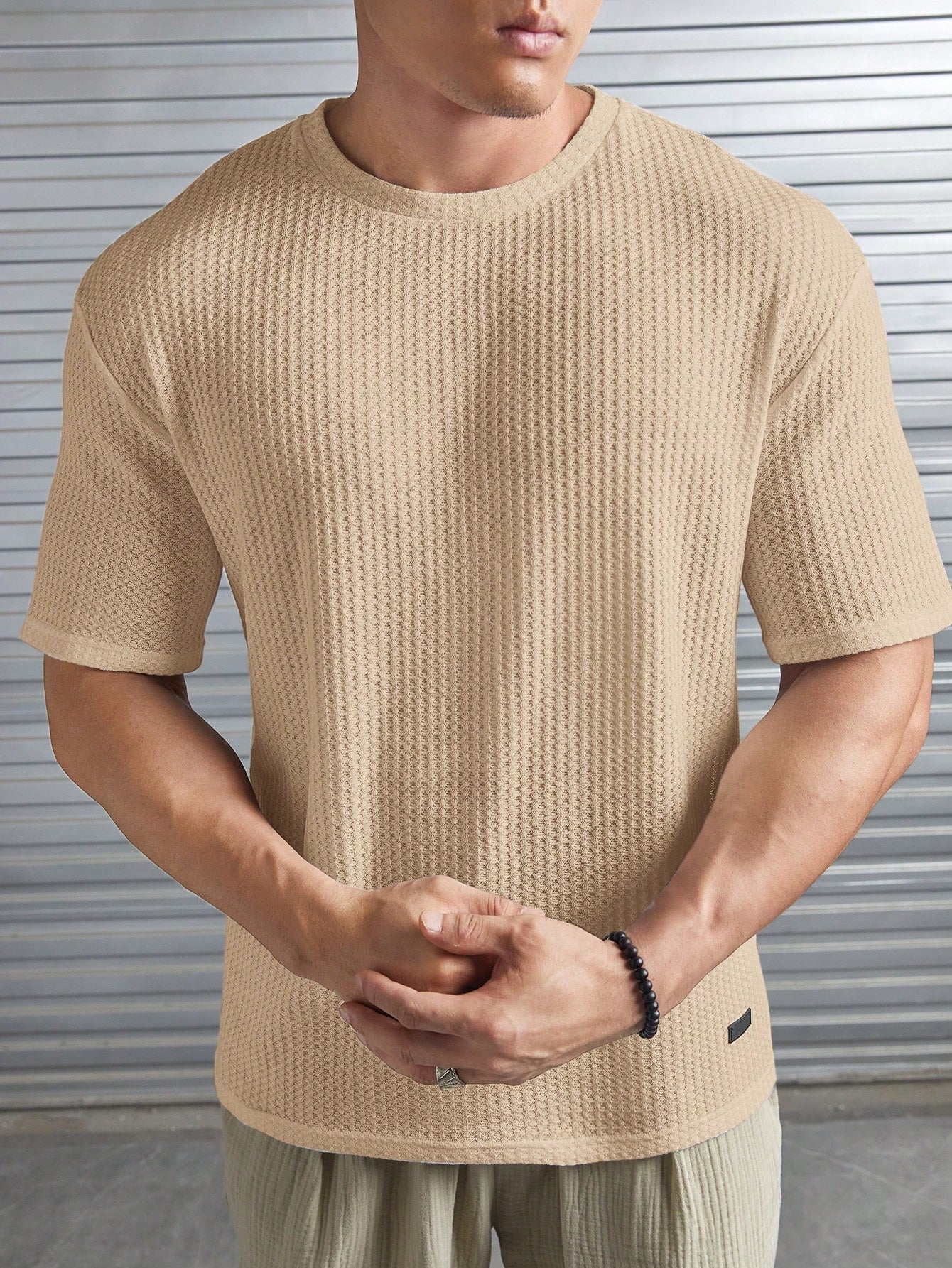 Nextthink Men's Solid Color Waffle-Knit Tee - NextthinkShopsm2303280205061553