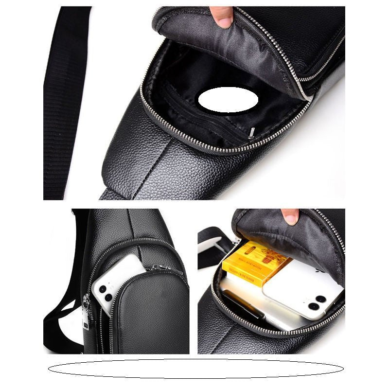 One-shoulder Messenger Casual Soft Leather Diagonal Chest Backpack - NextthinkShop
