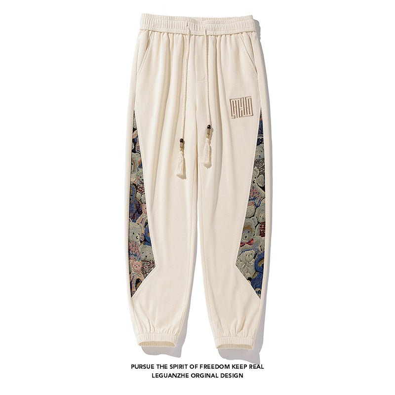 Pineapple Plaid National Style Bear Sweatpants - NextthinkShop0CJXX197022911KP0