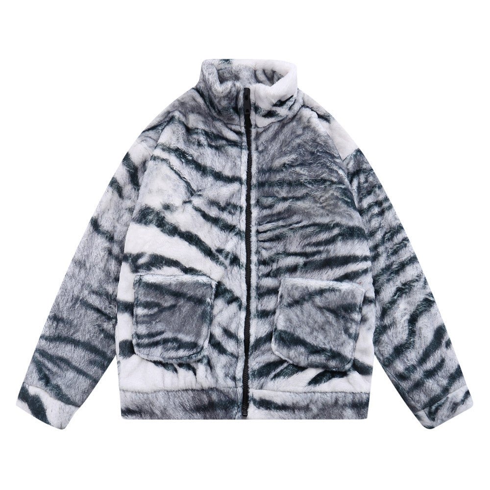 Printed Plush Cotton Coat Jacket Men - NextthinkShop