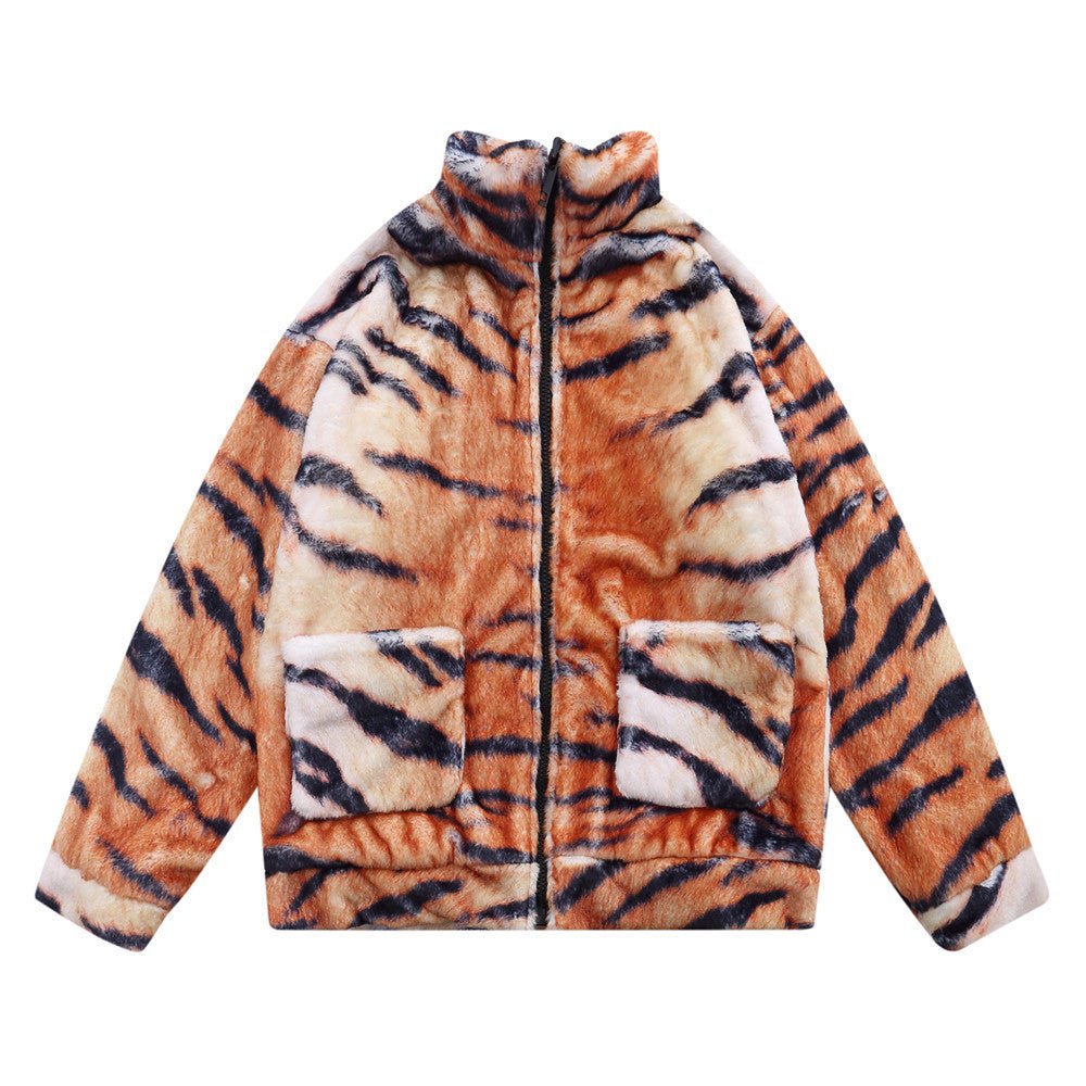 Printed Plush Cotton Coat Jacket Men - NextthinkShop