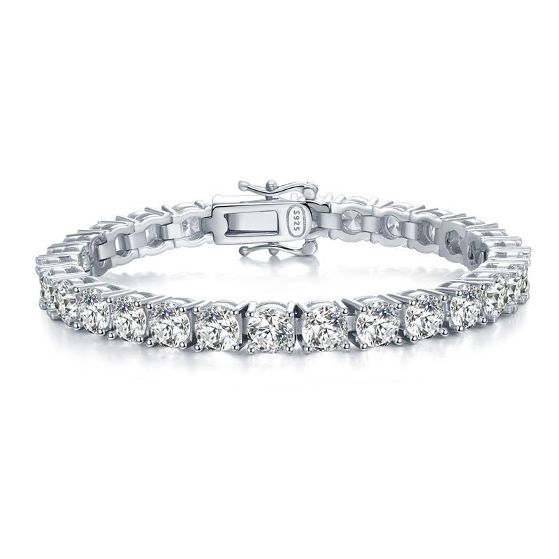 Silver High Carbon Diamond Bracelet Men And Women 5mm - NextthinkShop0CJSL173806101AZ0
