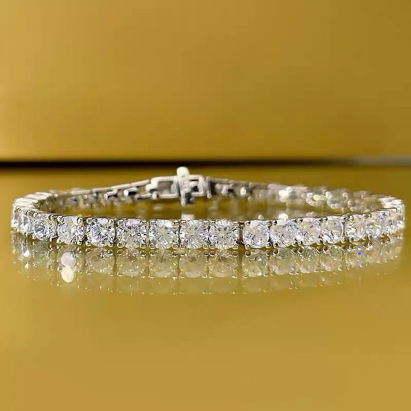 Silver High Carbon Diamond Bracelet Men And Women 5mm - NextthinkShop0CJSL173806101AZ0