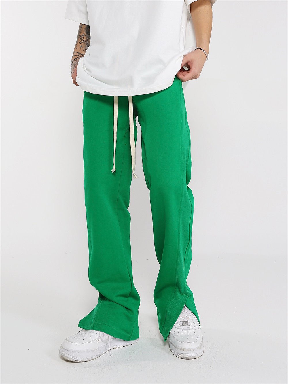 Solid Color Trousers Split Casual Sweatpants - NextthinkShop0CJXX151550507GT0