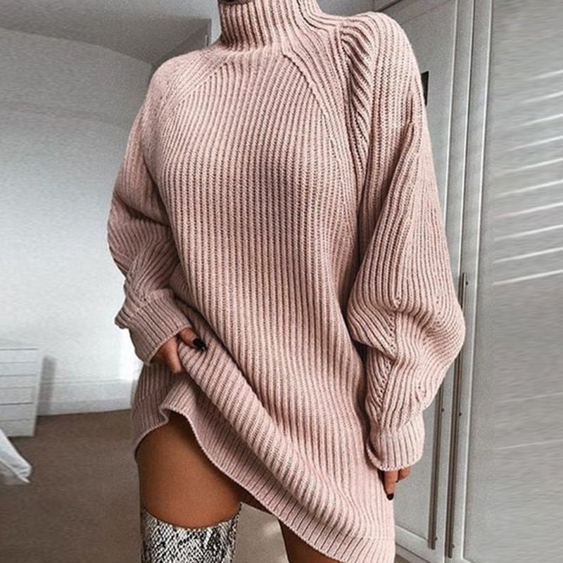 turtleneck sweater dress long sleeve- NextthinkShop