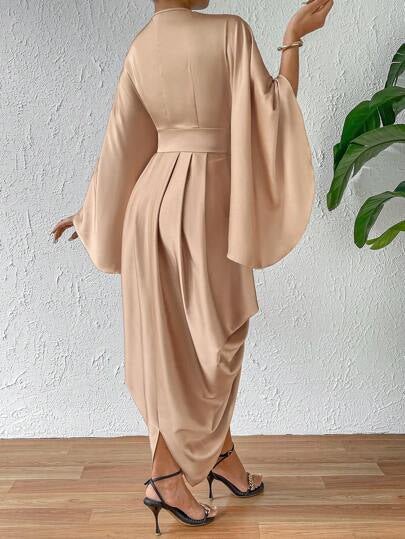 Women's Cloak Pleated Wave Dress - NextthinkShop