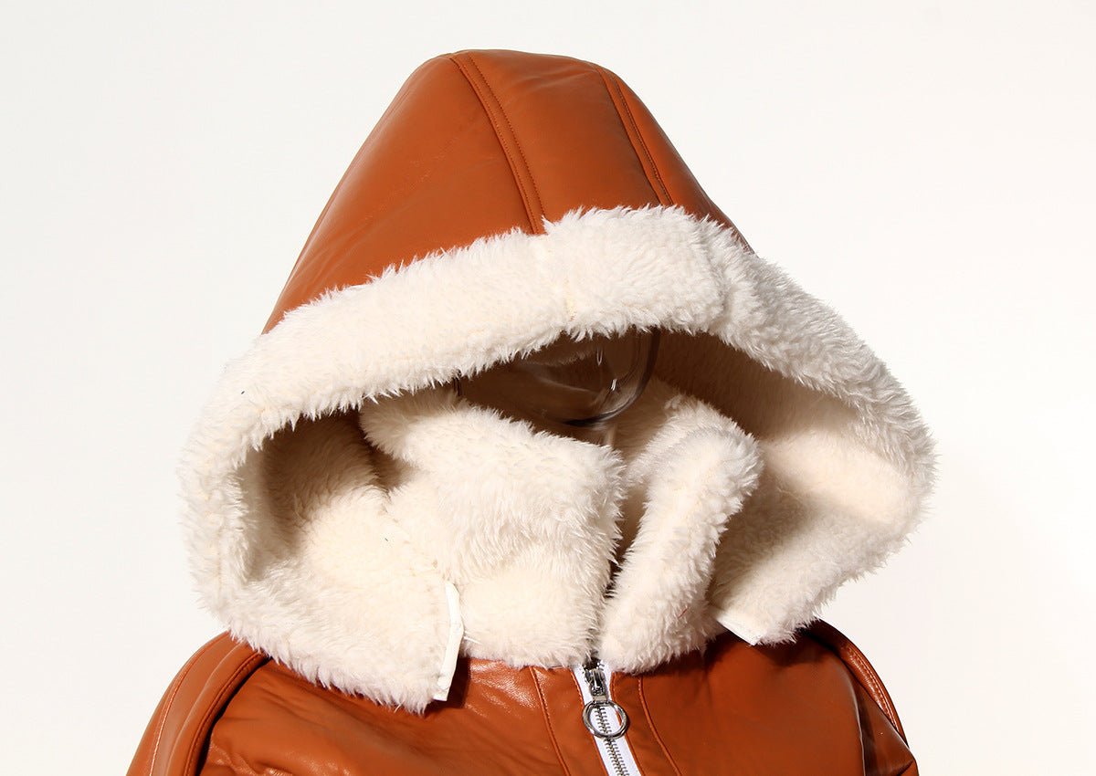 Women's Fur One-piece Lamb Fur Short Coat - NextthinkShop0CJJK196587703CX0