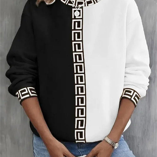 Women's Pullover Color Matching Sportswear Khaki - NextthinkShop