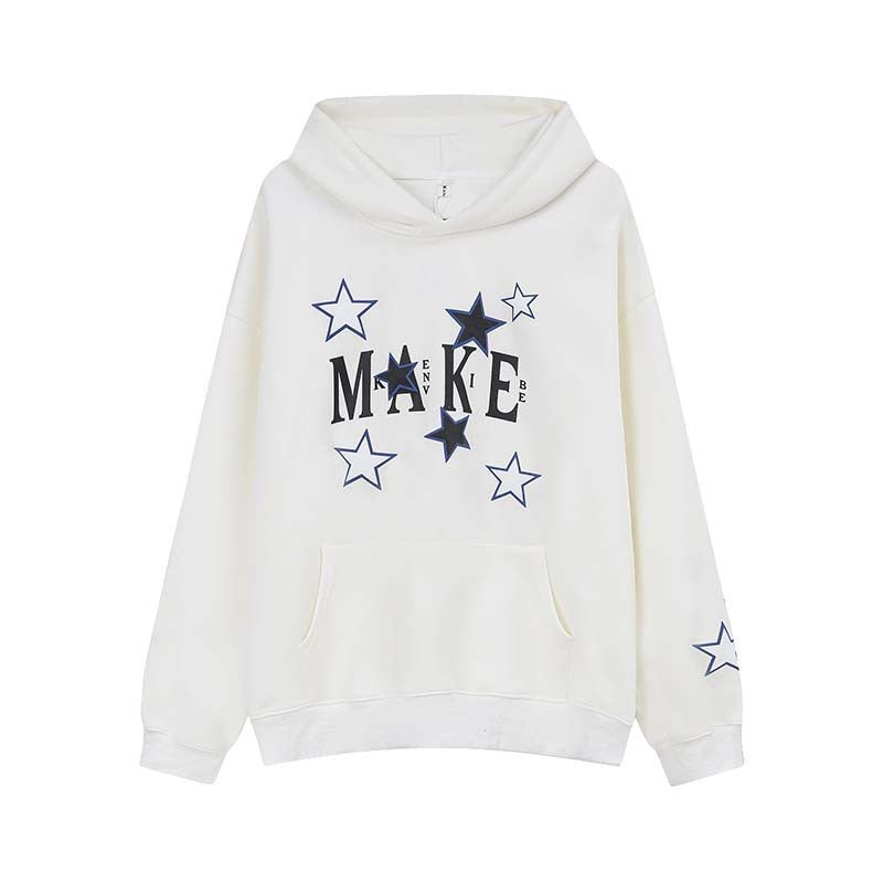 XINGX Three-dimensional Foam Letter Hooded Sweater - NextthinkShop